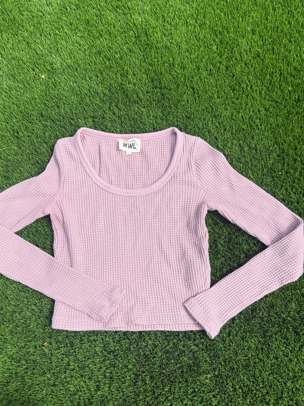Madewell MWL waffle lounge sleeve top